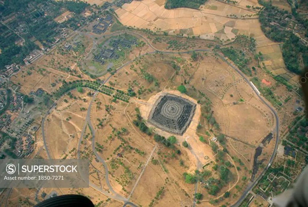 Indonesia, Java, Borobadur Aerial View