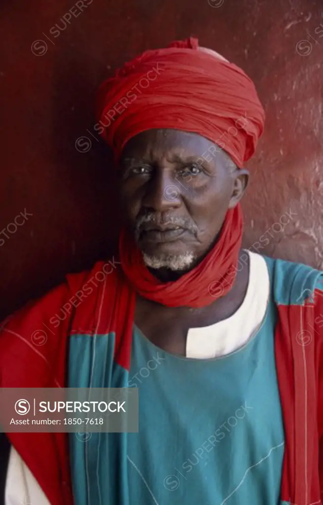 Nigeria, Kano, Emirs Palace Guard.  Head And Shoulders Portrait.