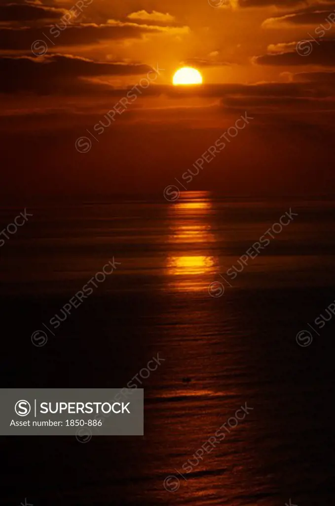 Weather, Climate, Sunset, Sunset Over The Sea