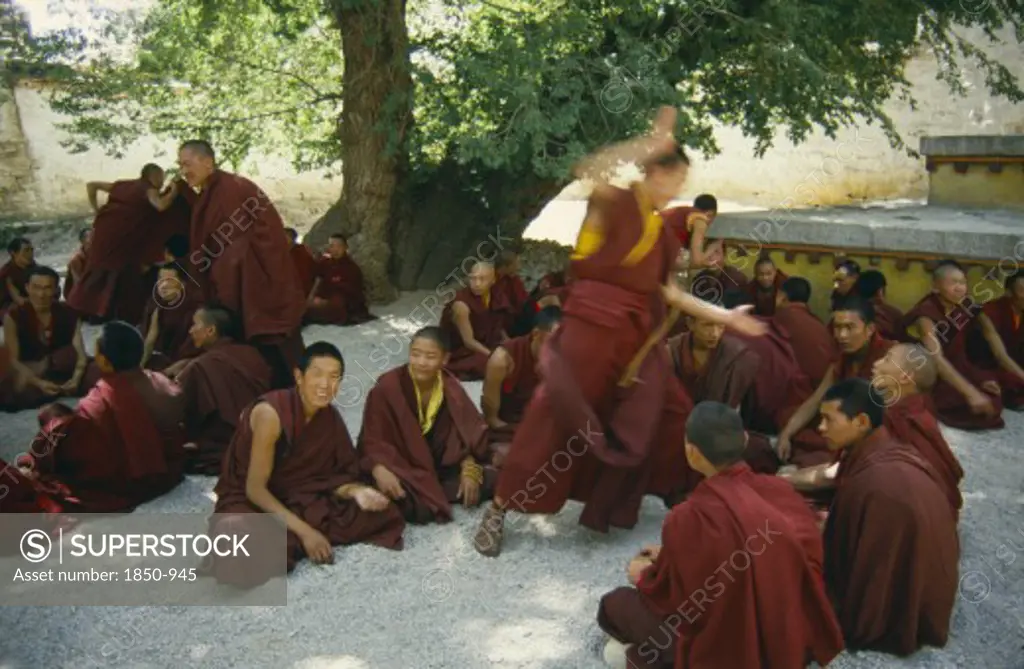 Tibet, Sera Monastery, Monks Debating