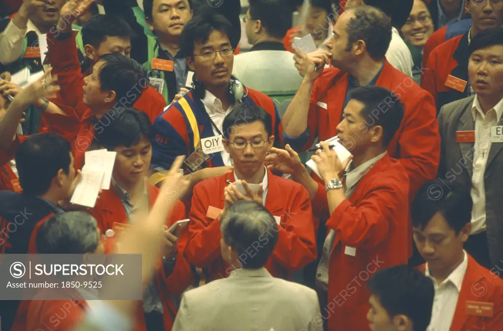 Singapore, Financial District, Raffles Place, Busy Derivatives Trading Floor Of The Singapore Stock Exchange. Sgx