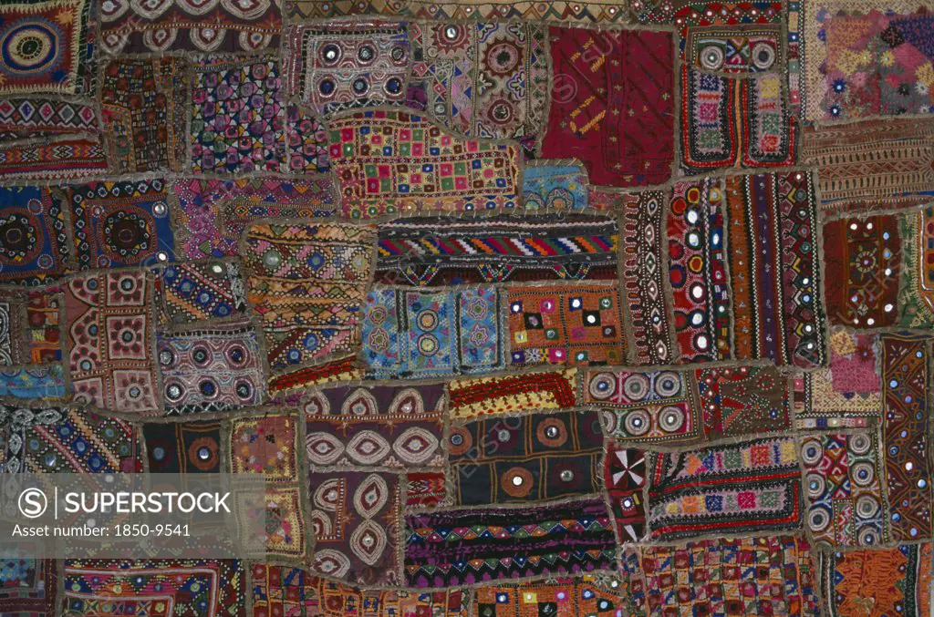 Pakistan, Hunza Valley, Arts, Traditional Patchwork Embroidery.