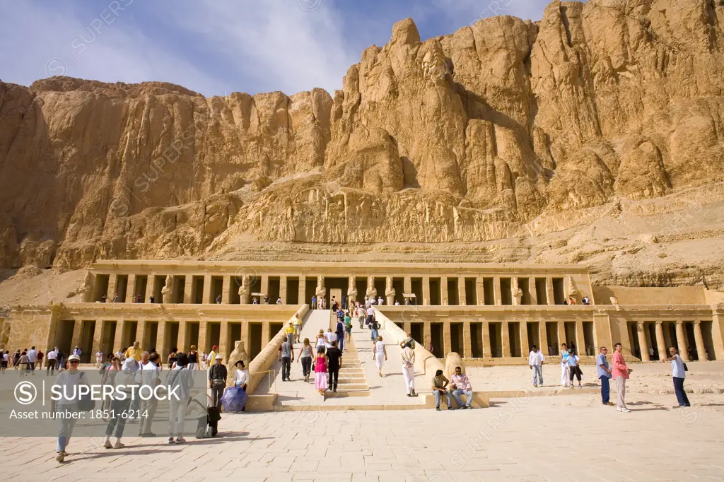 Hatshepsut s Temple of Deir Al Bahari on the West Bank at Luxor in Egypt