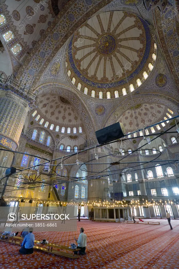 The interior of the Blue Mosque Sultan Ahmet Camii Istanbul