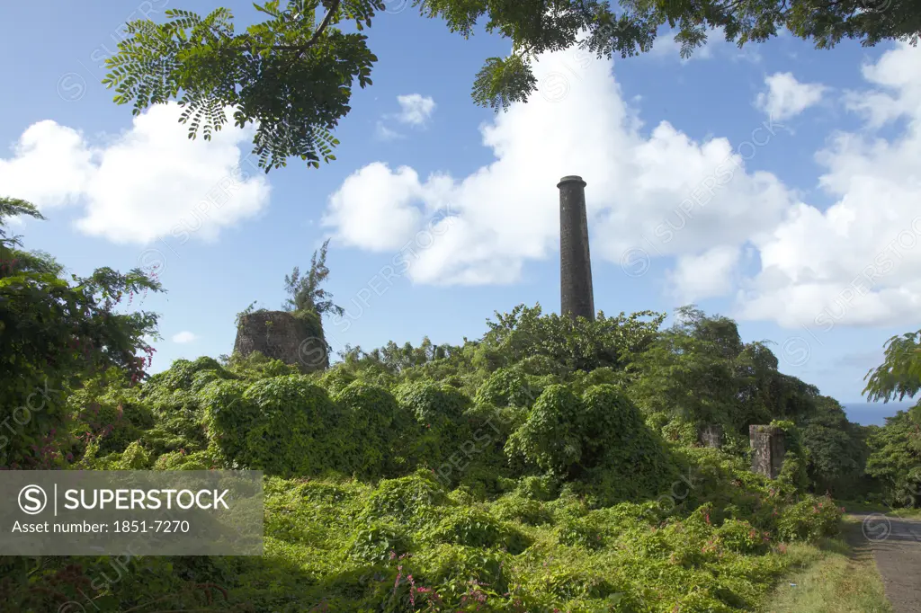 Old Sugar Mill at Nevis in the  Caribbean