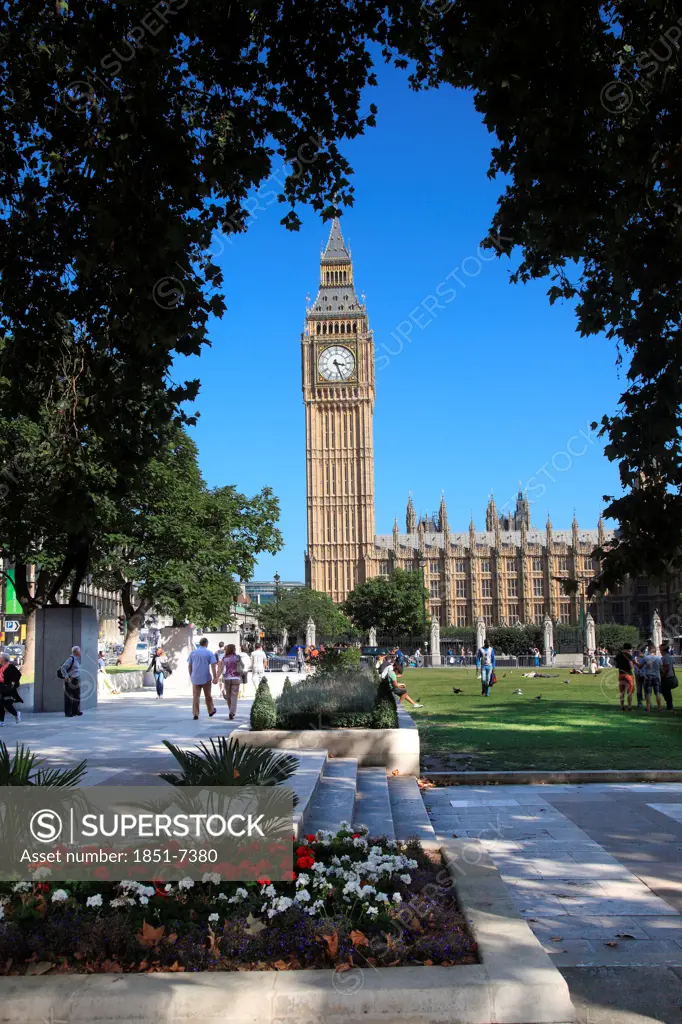 Big Ben and Houses of Parliament at Westminster in London UK.