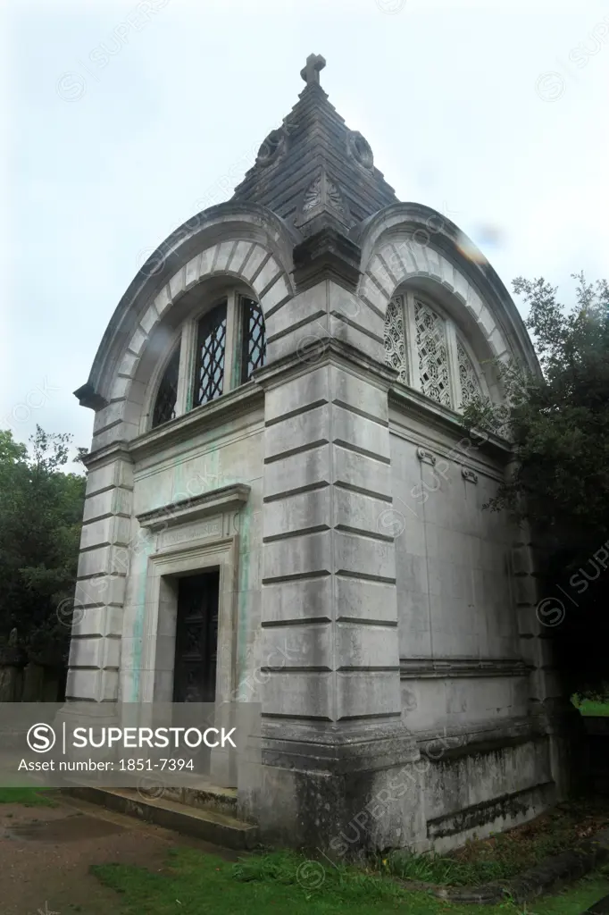 Mausoleum of Julius Beer at Highgate West Cemetery in London England