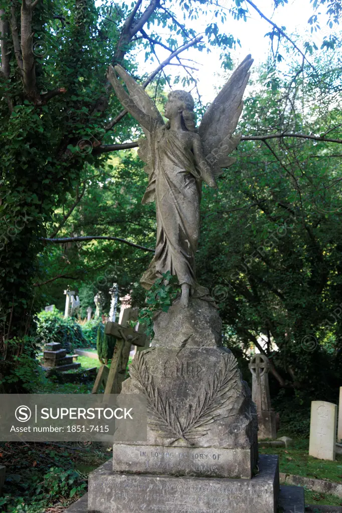 The Highgate East Cemetery in London England