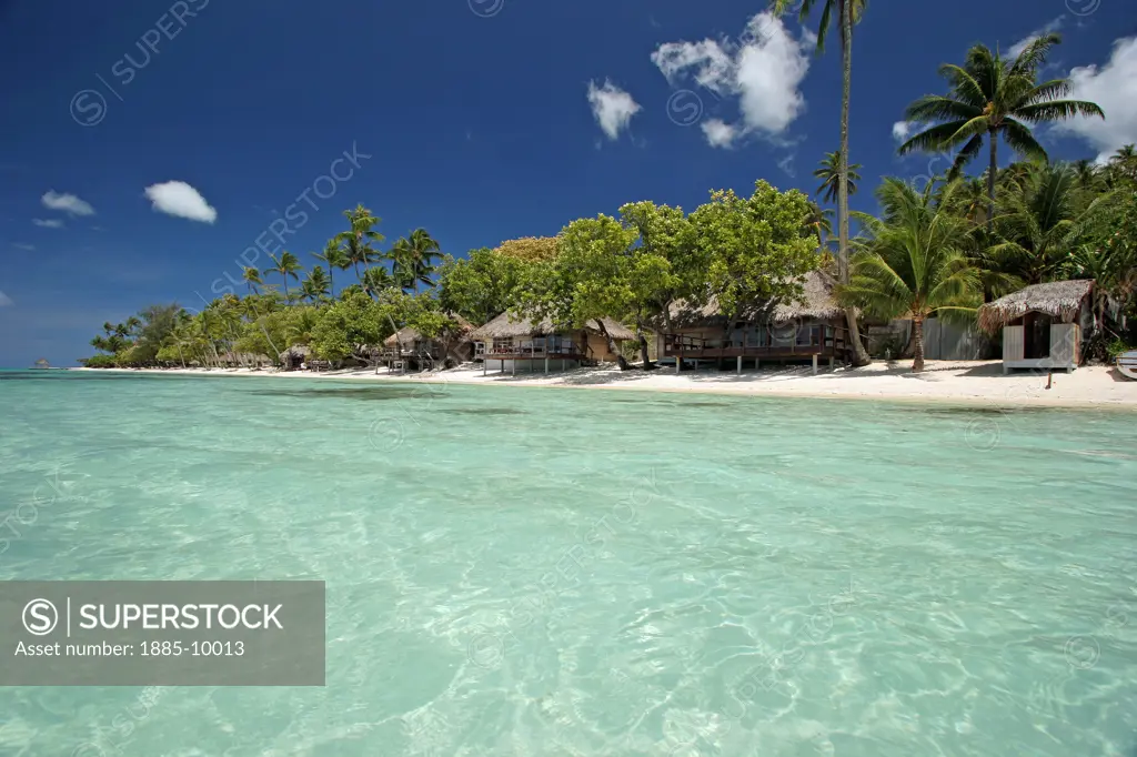 Society Islands, Bora Bora, Bora Bora, Tropical beach and sea