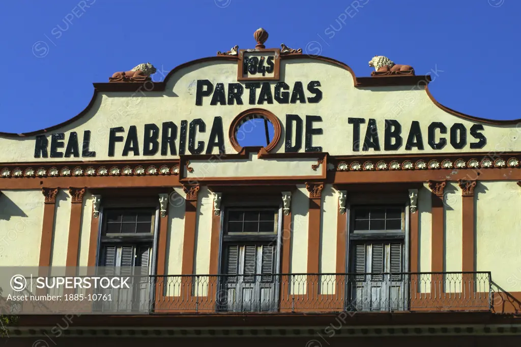 Caribbean, Cuba, Havana, Partagas cigar factory - exterior
