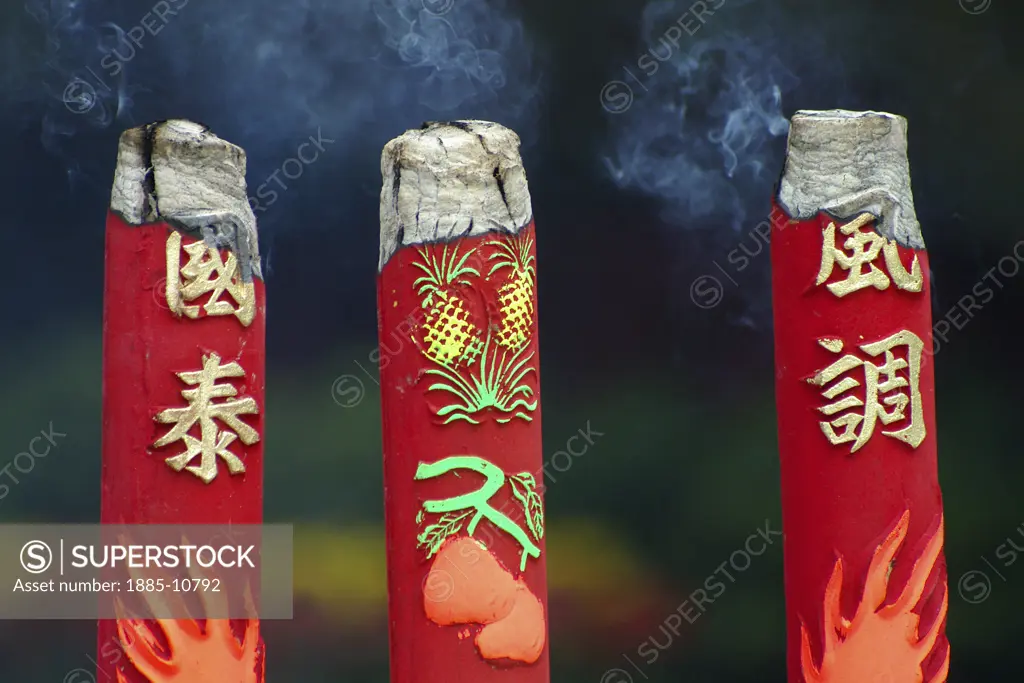 China, Hong Kong, Kowloon, Incense sticks