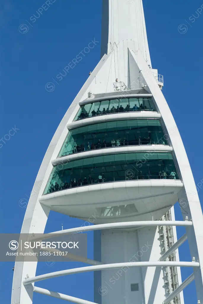 UK - England, Hampshire, Portsmouth, , Spinnaker Tower at Gun Wharf - viewing gallery