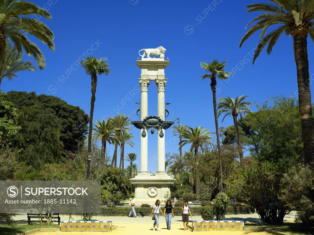 Spain, Andalucia, Seville, Monument to Christopher Columbus