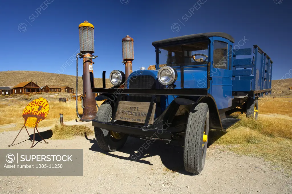USA, California, Bodie, Abandoned vintage Dodge Graham truck in ghost town