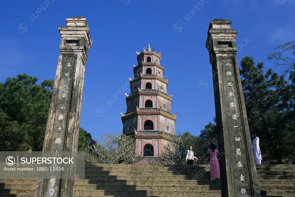 Vietnam, , Hue , Thien Mu Pagoda - 7-storey Buddhist pagoda