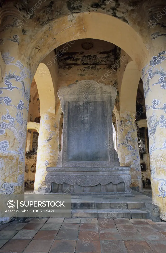 Vietnam, , Hue - near, Tomb of Tu Doc - Stele Pavilion interior