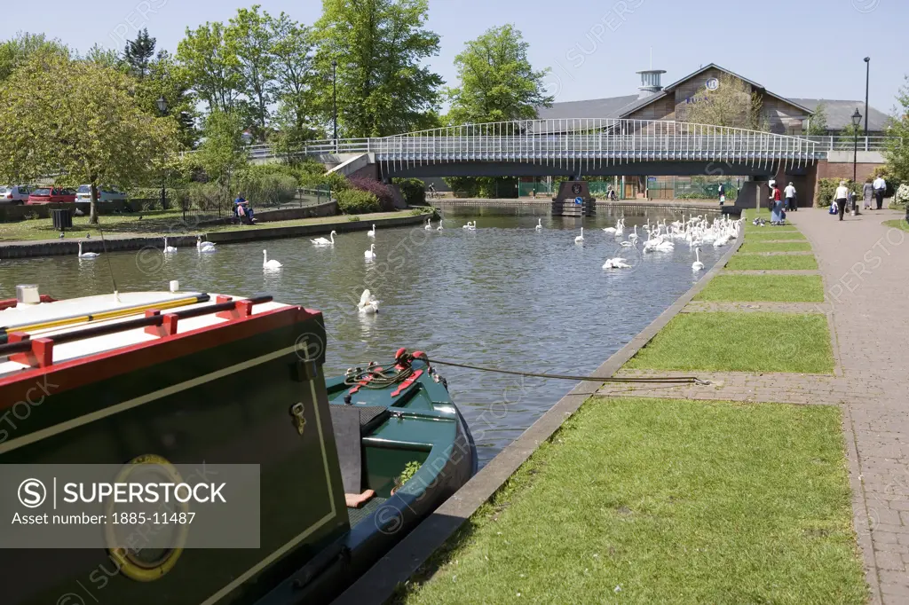 UK - England, Berkshire, Newbury, The wharf and the Kennet and Avon Canal