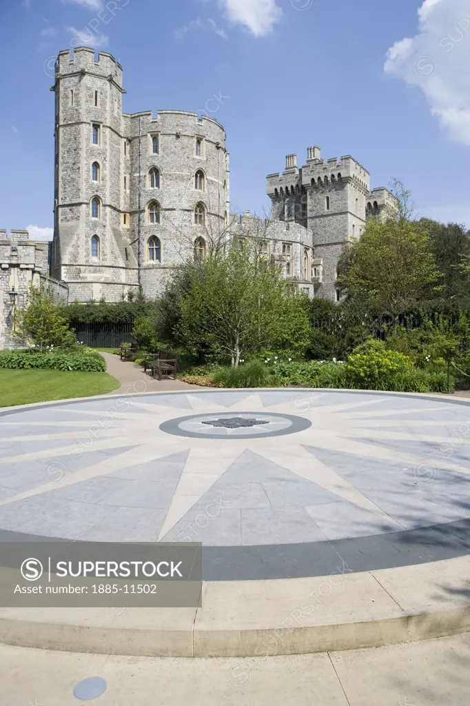 UK - England, Berkshire, Windsor, Windsor Castle - Golden Jubilee Commemorative Garden