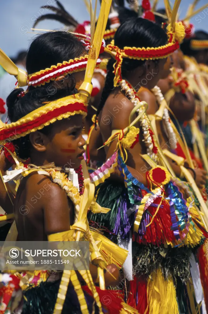 Micronesia, Yap State, Yap, Young dancers