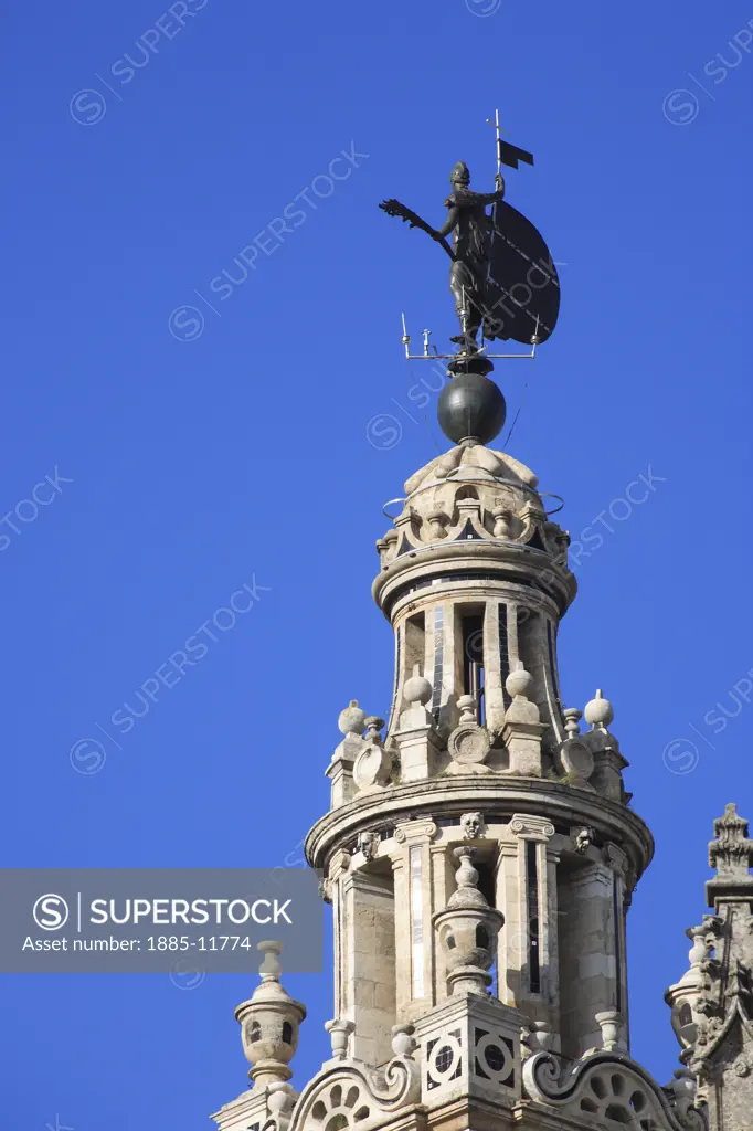 Spain, Andalucia, Seville, The Giralda tower  - weather vane detail