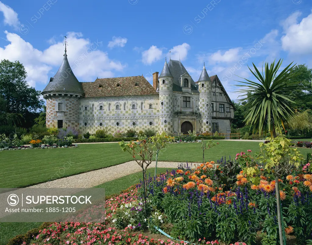 France, Normandy, Chateau St Germain de Livet, Chateau and gardens