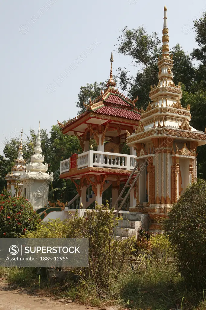 Laos, , Vientiane, Stupas at Wat Si Saket