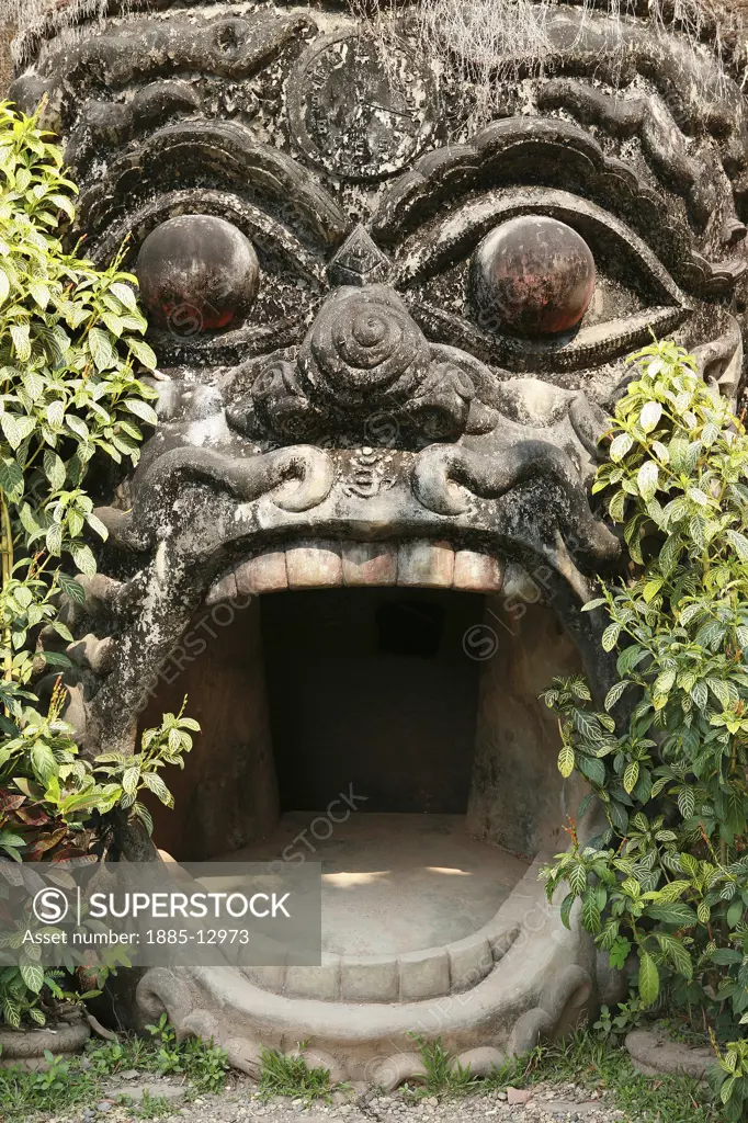 Laos, , Vientiane - near, Statue and entrance to main monument at Xieng Khuan - Buddha Park