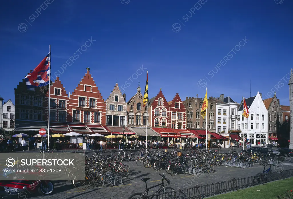 Belgium, Flanders, Bruges, Market Square