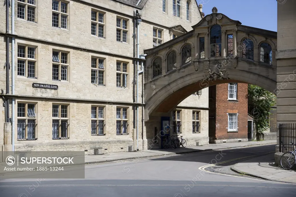UK - England, Oxfordshire, Oxford, Oxford University - Bridge of Sighs in New College Lane
