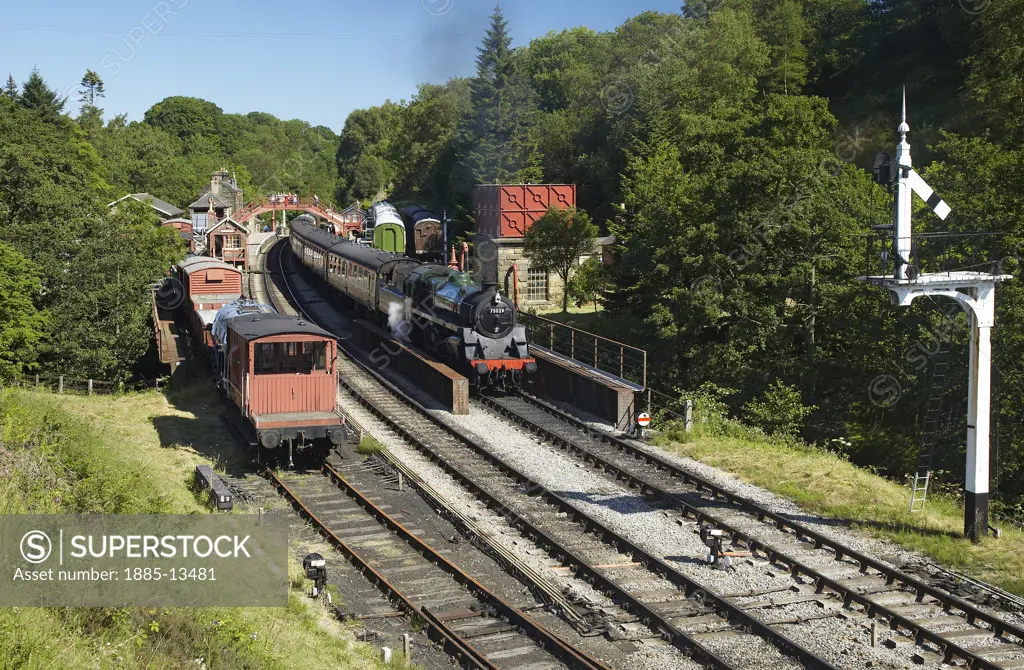 UK - England, Yorkshire, Goathland, Goathland Station - North Yorkshire Moors Historic Railway
