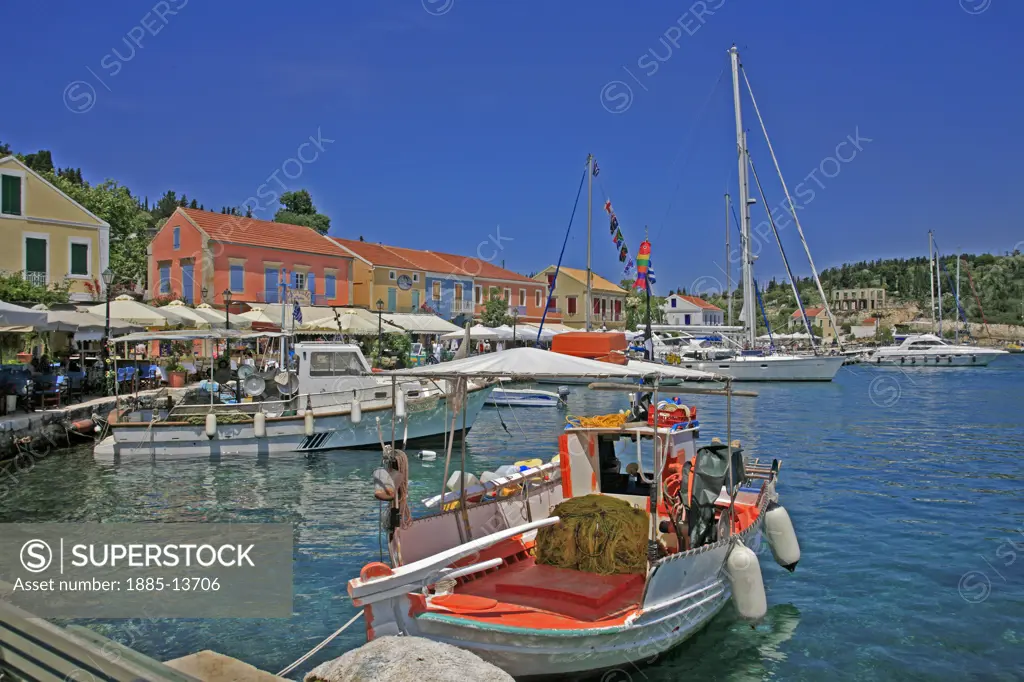 Greek Islands, Kefalonia Island, Fiscardo, Harbour scene