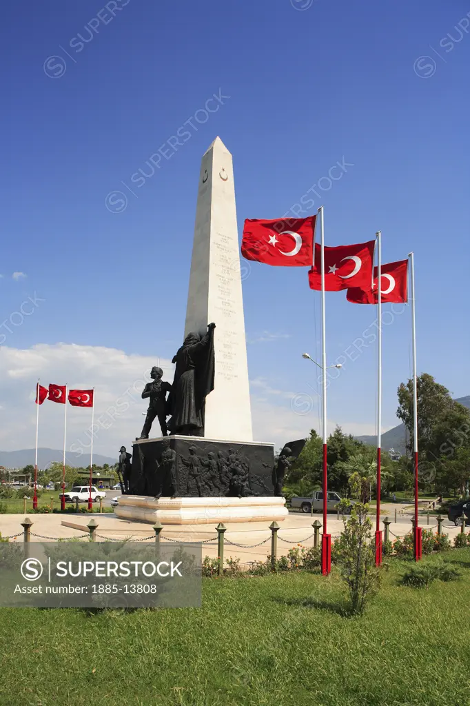 Turkey, Mediterranean, Fethiye, Monument on Callis Road