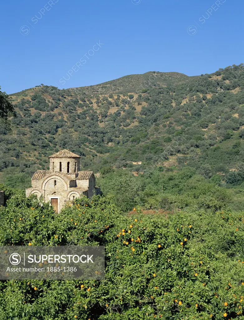 Greek Islands, Crete, Fodhele, Byzantine Church