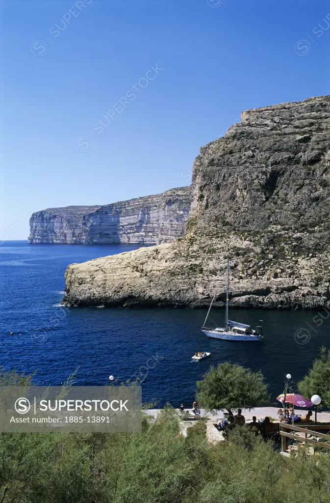 Maltese Islands, Gozo, Xlendi, View over Xlendi Bay