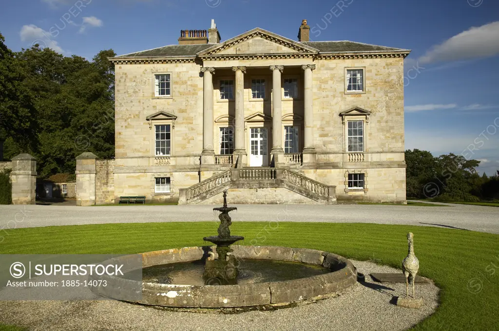 UK - England, Yorkshire, Wensleydale, Constable Burton Hall in the Yorkshire Dales National Park 