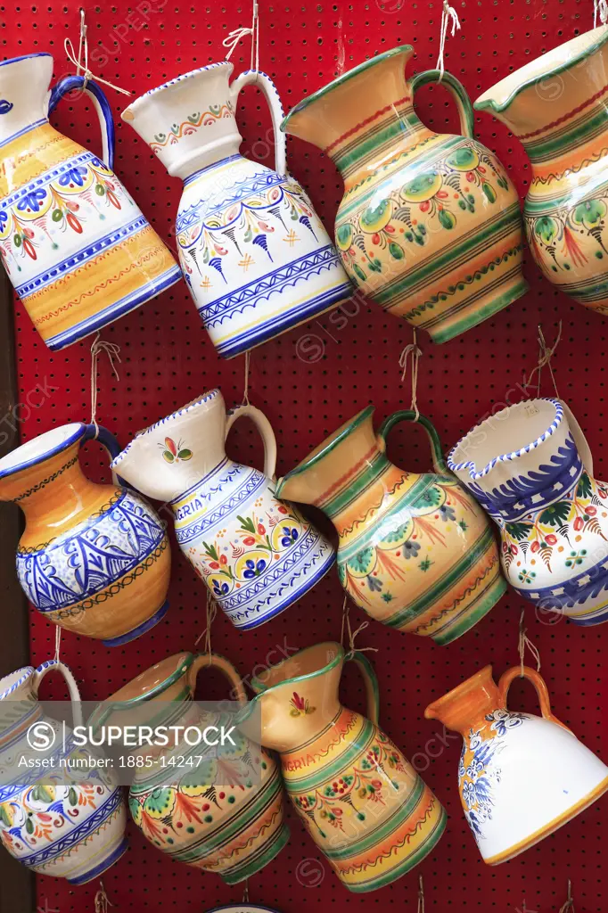 Spain, Castilla-La Mancha, Toledo, Souvenir jugs