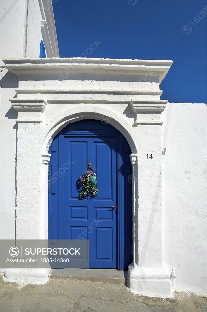 Greek Islands, Rhodes Island, Koskinou, Blue door