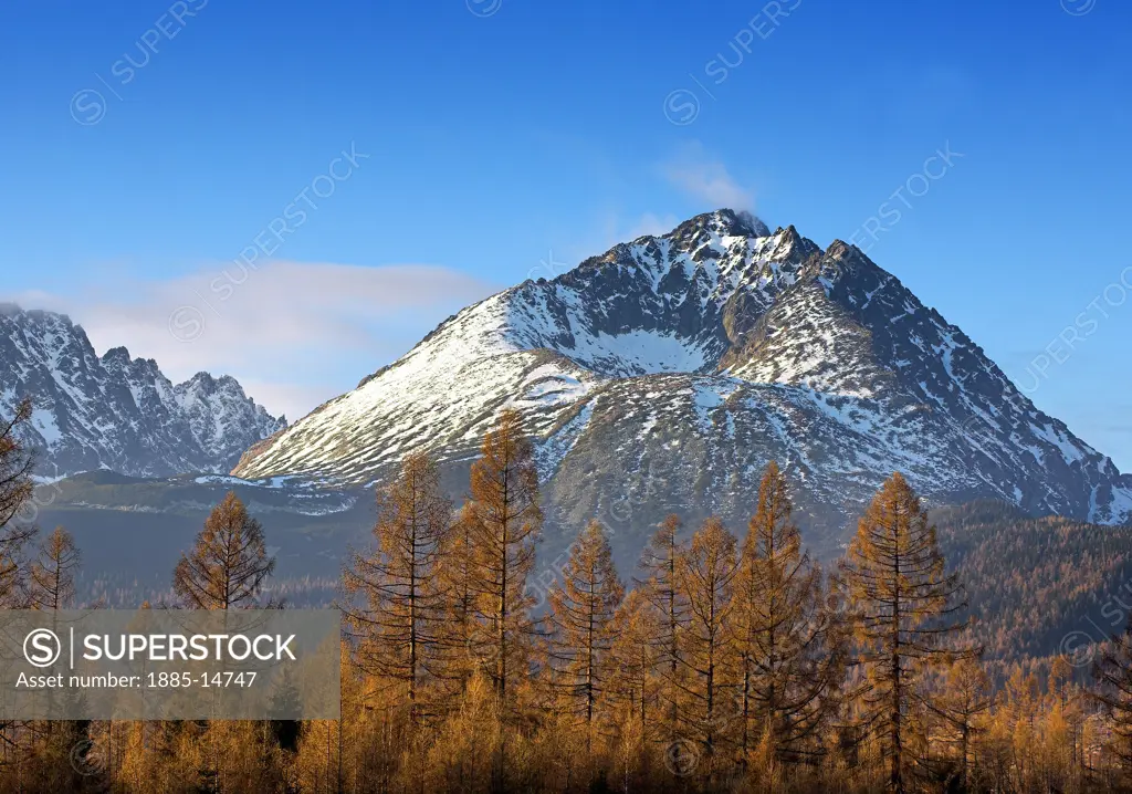 Slovakia, , Tatra Mountains, Gerlach peak in autumn