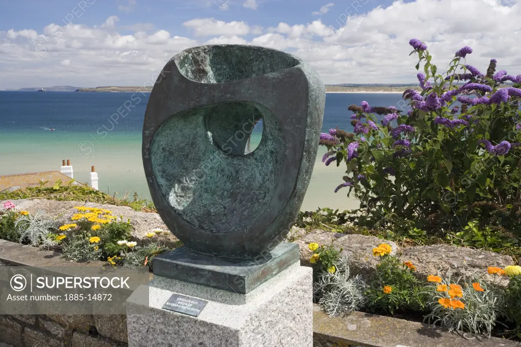 UK - England, Cornwall, St Ives , Epidaurous - bronze sculpture by Barbara Hepworth