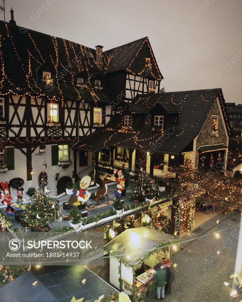 Germany, Hesse, Rudesheim, Christmas market  
