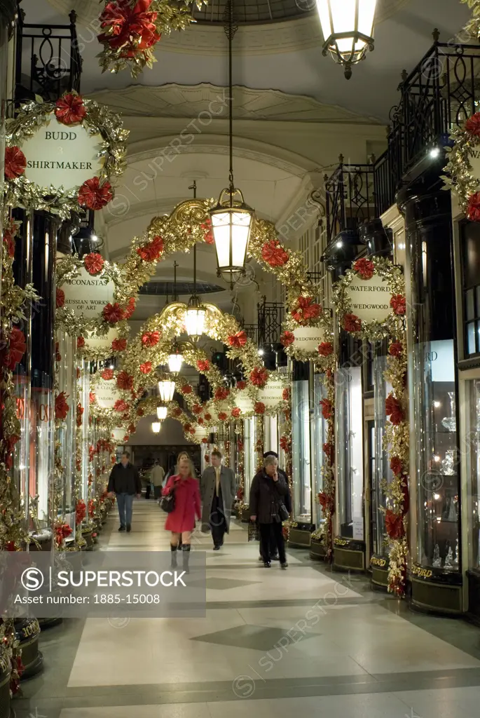UK - England, , London, Burlington Arcade at Christmas
