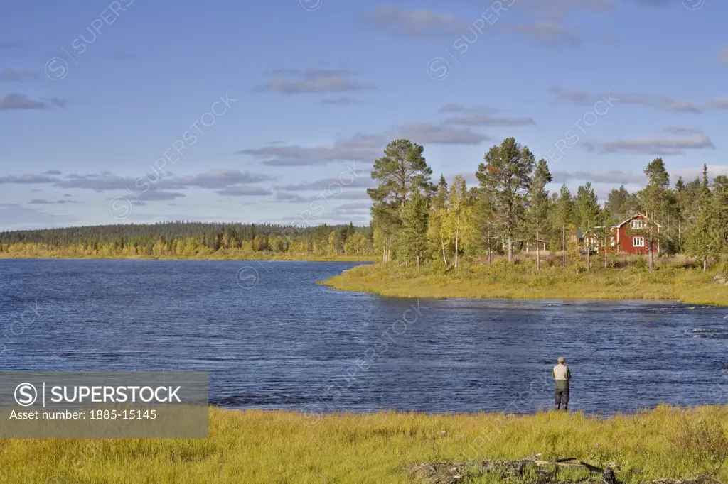 Finland, Lapland, Raattama - near, Ounasjoki River scene