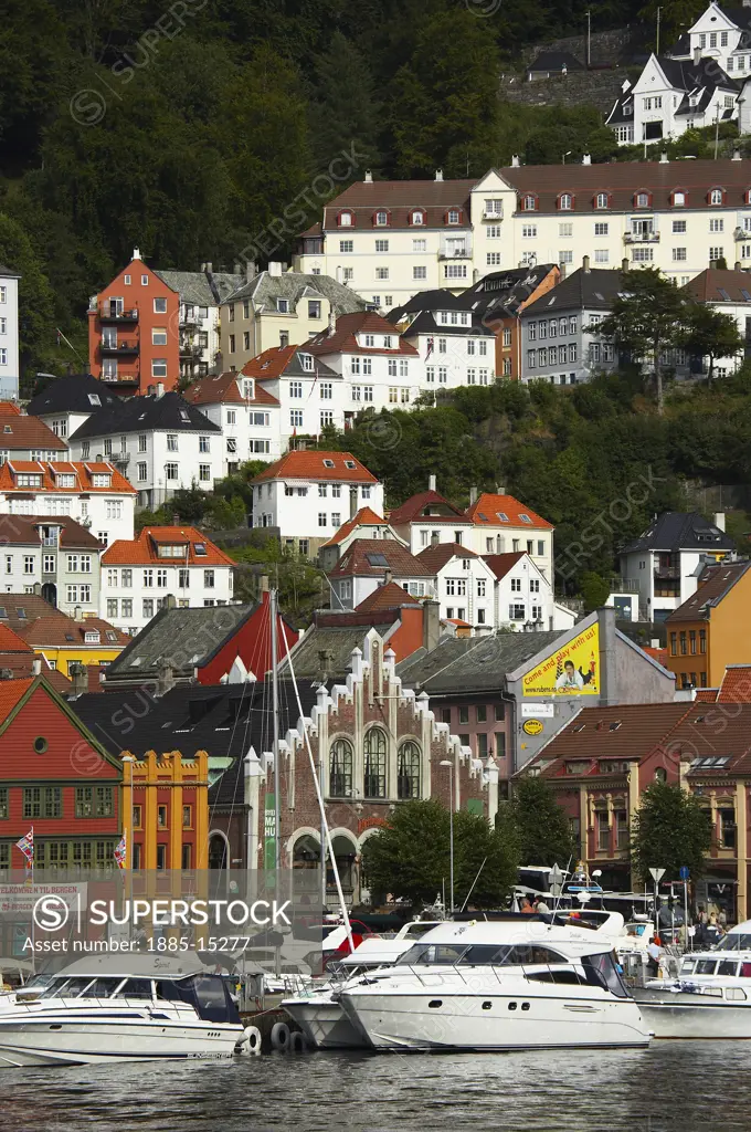 Norway, Hordaland, Bergen, Harbour at Bryggen