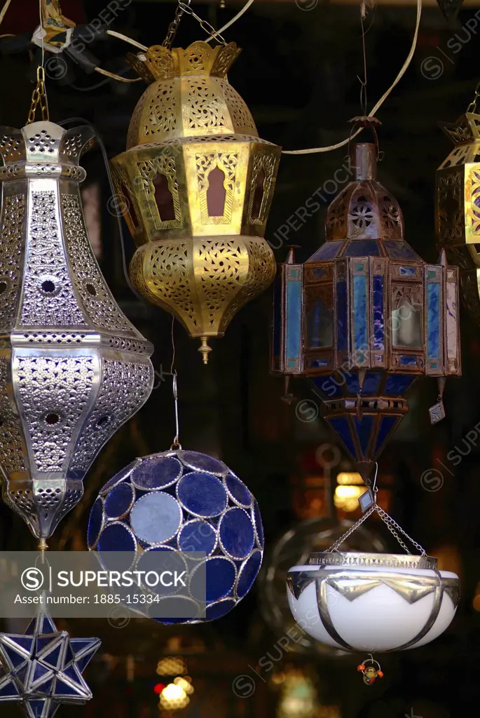 Morocco, , Marrakesh, Lamps for sale