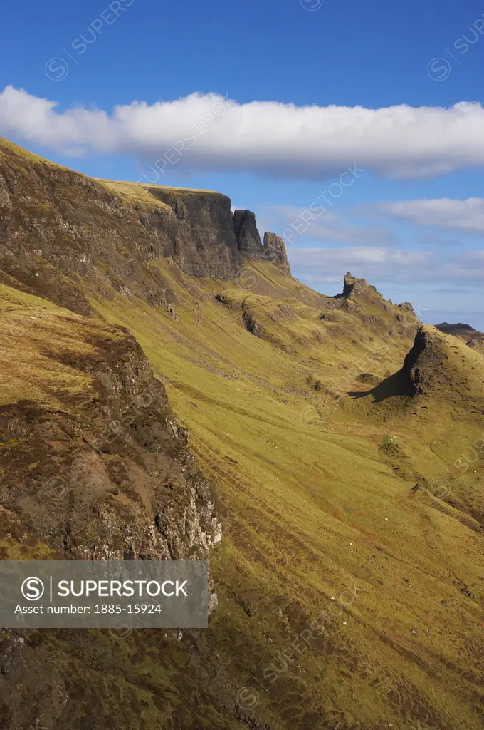 UK - Scotland, Highland, Isle of Skye, View of the Quiraing