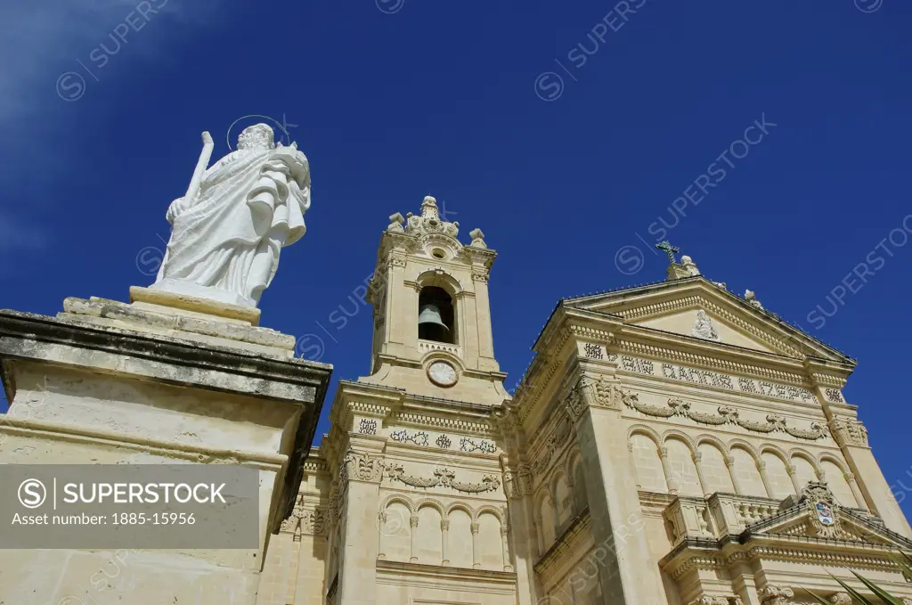 Maltese Islands, Gozo, Qala, Church - architecture
