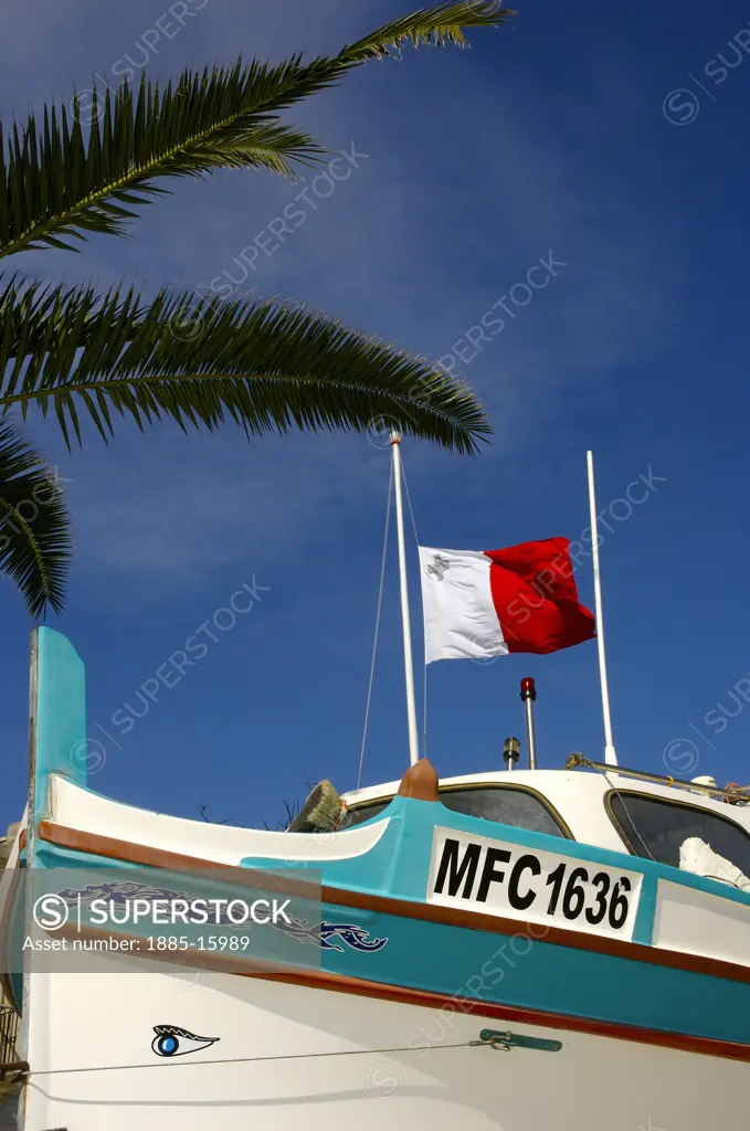 Maltese Islands, Malta, Marsaxlokk, Luzzu fishing boat