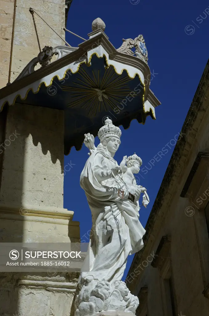 Maltese Islands, Malta, Mdina, Mdina street - close up of statue
