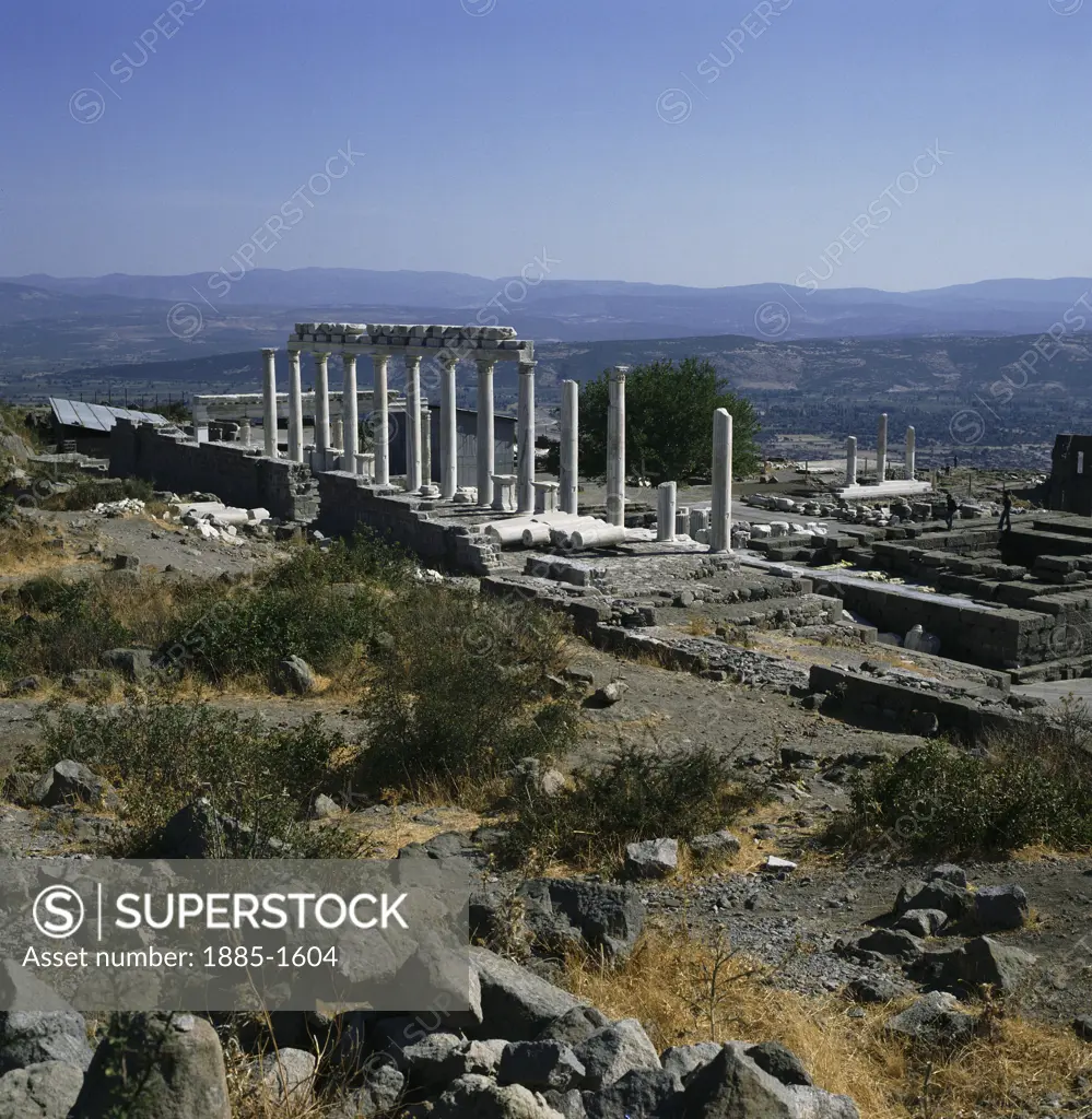 Turkey, , Pergamum, Ruins of Pergamum - Trajaneum