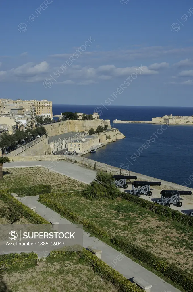 Maltese Islands, Malta, Valletta, View from Upper Barracca Gardens
